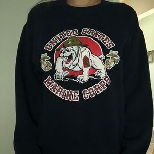 Marine crew neck